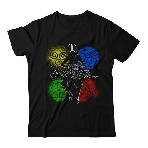Camiseta Avatar Aang Camiseta Geek Filmes E Séries Anime