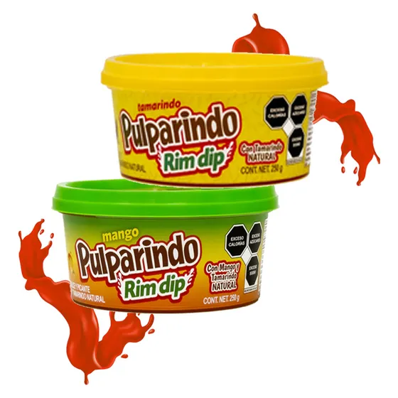 Pulparindo Rim Dip Tamarindo Mango Pulpa Escarchar 2pzs