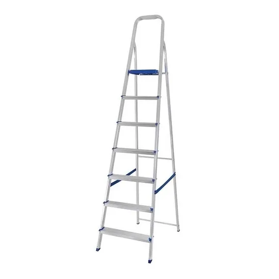 Escalera Aluminio Plegable Grande 7 Escalones Soporta 120kg