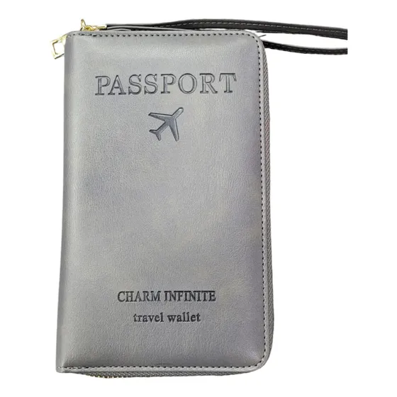 Porta Pasaporte De Cuero Viaje Tarjetero Billetera 