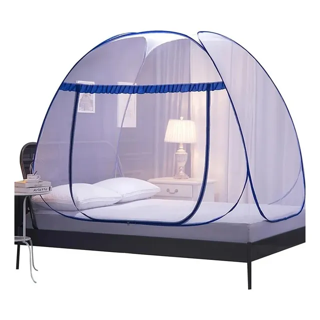 Banna Mosquitero Para Cama No Necesita Colgarse,200 * 200 * 200 Cm,transpirable Con Cremallera Net Mosquitera Portátil Plegable Cama Cortinas Para Camas Mosquitero Portátil, Para Hogar Y Exteriores