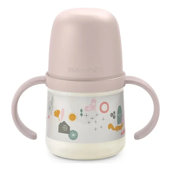 Suavinex First Bottle vaso mamadera +6m 150ml color rosa park