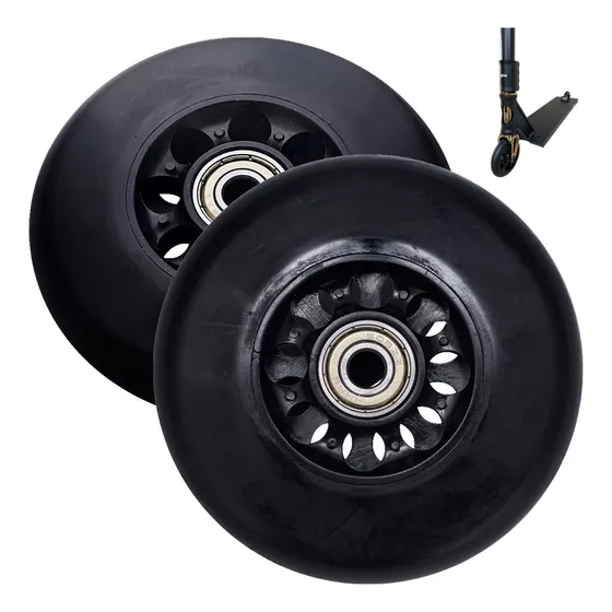 2 Rodas 97mm Para Patinete Patins 97x24mm Com 4 Rolamentos
