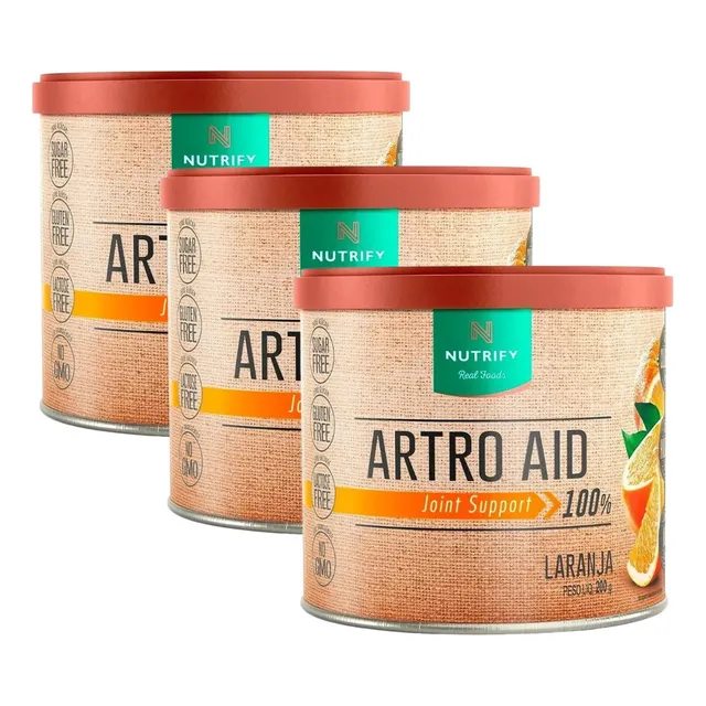 Artro Aid Nutrify Colágeno Tipo 2 Hialurônico Kit 3 Unidades