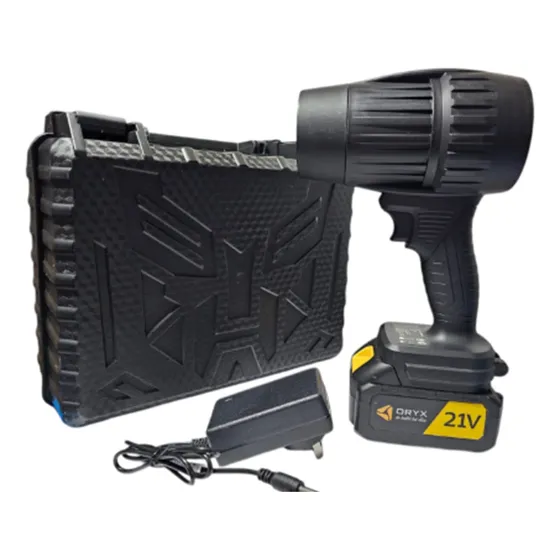 Sopladora Soplador De Hojas Inalámbrico 33000rpm 21v Valija Oryx Wb-01 Bateria Recargable