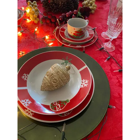 Vajilla De Navidad 4 Puestos