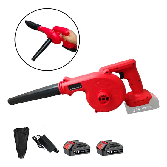 Sopladora 2 En 1 Aspirador Inalámbrica C/ 2 Baterías Pro Color Rojo