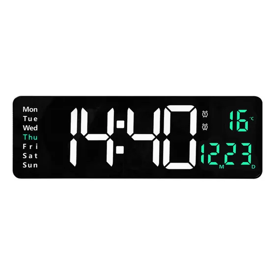 Generica Digital Wall Clock Reloj De Pared Digital Led Color De La Estructura Verde