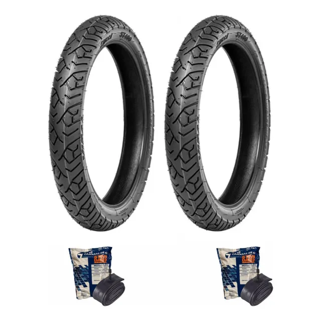 Pneu Vipal 110/80-14 + 250-17 St400 +camaras Mj14 E Mg17