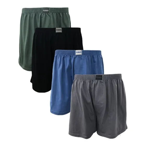 Kit 5 Cueca Samba Canção Plus Size 100% Algodão S/abertura