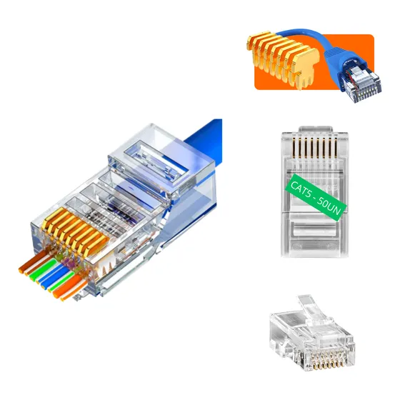 Conector Passante Rj45 Conex Vazado Cat5 Intelbras 50 Und