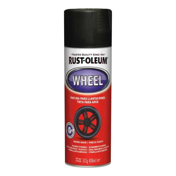 Pintura Automotriz Para Llantas Negro Mate Rust-oleum 408ml