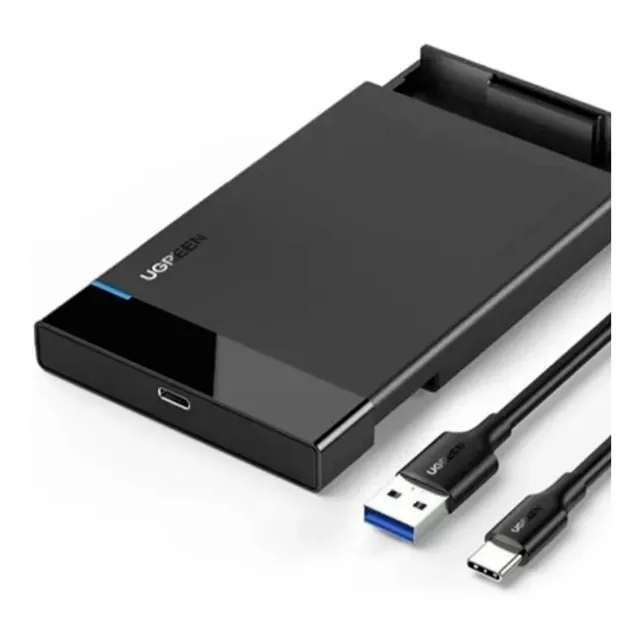 Caja Disco Duro UGREEN de 2.5" USB-C 3.1 A SATA Ill 6 Gbps Con UASP Case HDD/SSD