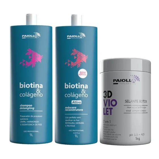 Kit Paiolla Biotina Progressiva + Btx Violet