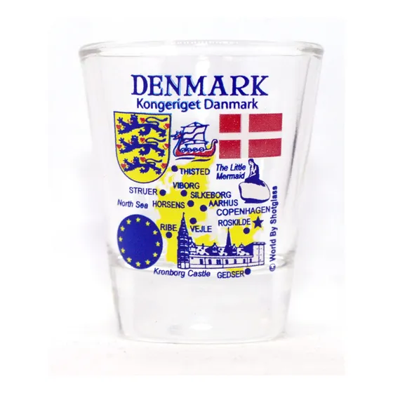 Dinamarca Eu Serie Landmarks Icono Vaso Chupito