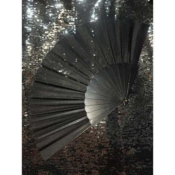 Abanico Negro Original 23cm Flamenco Fiesta Show Rumba Nuevo