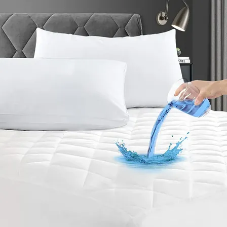 Cubre Colchon Protector Impermeable - 1.5 Plazas Blanco lisa