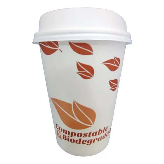 Vaso Para Café Chocolate Hot Parafinado 12oz Con Tapa 200uni