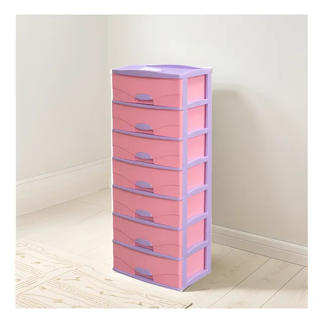 *comoda Plastica De 7 Cajones Raymi 144x55x39.5cm
