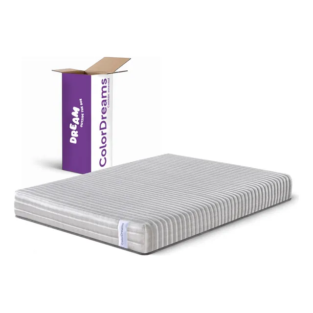 Colchón Matrimonial En Caja Espuma Memory Foam y Resortes Bonnell 135x190 - Alta Densidad, Antiácaros Hipoalergénico, Confort Colordreams