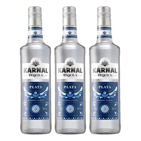 Tequila Karnal Plata 700ml X 3 Unidades