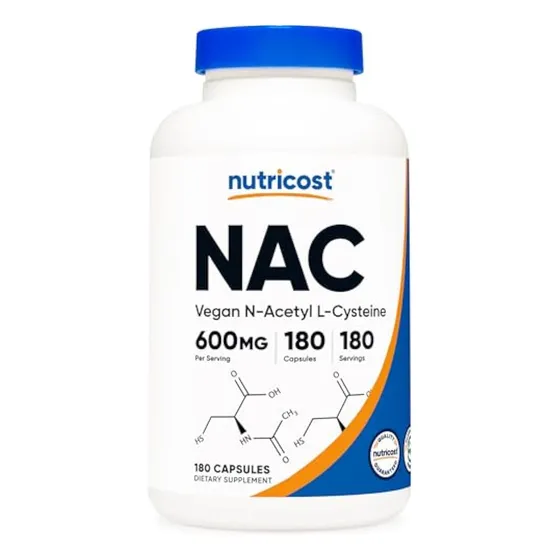 N-acetil L-cisteína (nac) Nutricost 600 Mg, 180