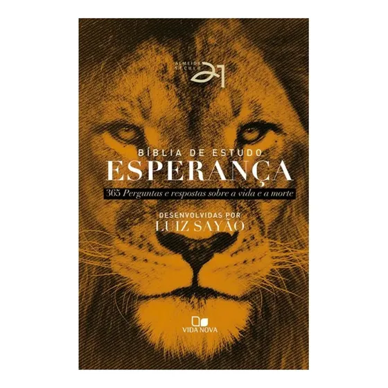 Bíblia De Estudo Esperança - A21 - Letra Normal - Capa Dura Leão, De Vários Autores. Editorial Vida Nova, Capa Dura Em Português, 2012