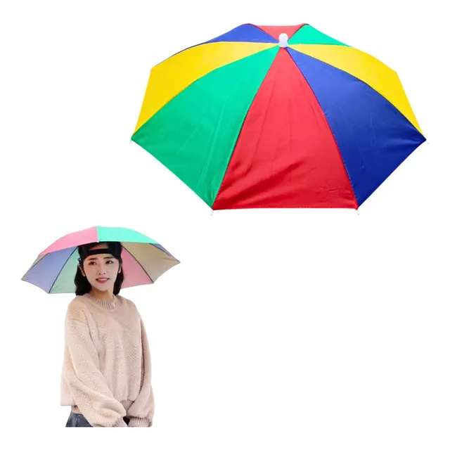 Mini Sombrilla Paraguas Sombrero Para Playa Gorra De Pesca