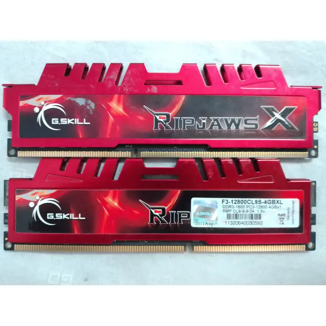 Memoria Ram Ddr3 8gb (2x4gb) 1600mhz Gskill Ripjaws X 