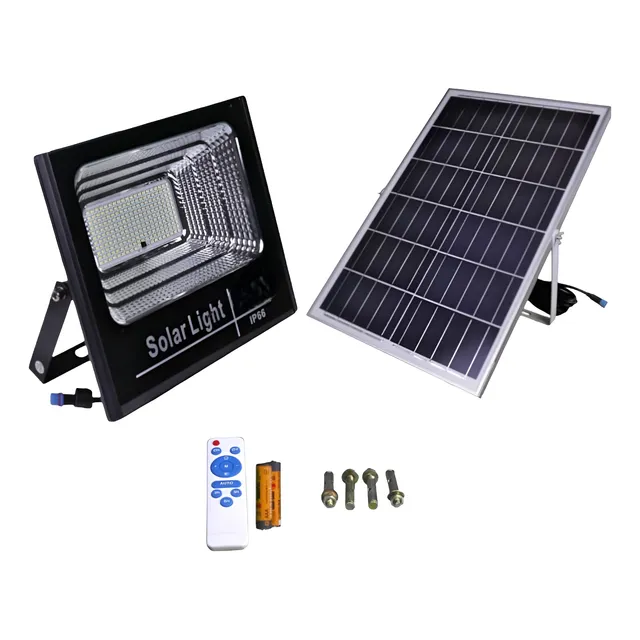 Reflector Solar Led 100watts Con Panel Solar Exteriores
