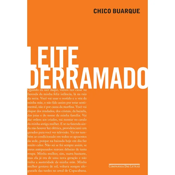 Leite derramado, de Buarque, Chico. Editorial Companhia das Letras, capa mole em português, 2009