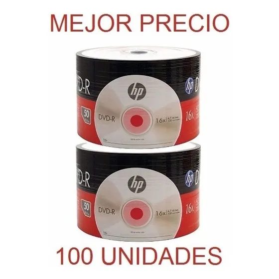Dvd Virgen Hp Dvd-r 16x 4.7gb 120min