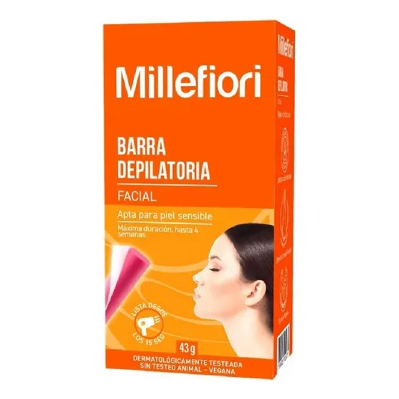 Barra Depilatoria Rostro Millefiori 43g Piel Sensible (6 Un)