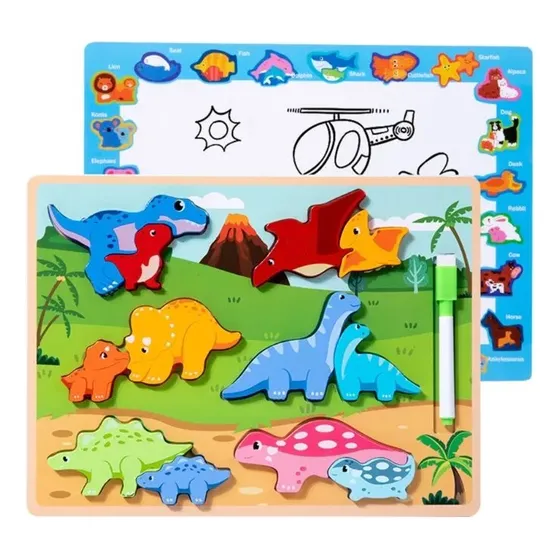 Puzzle Encaje Rompecabeza 3d Juego De Madera Didactico