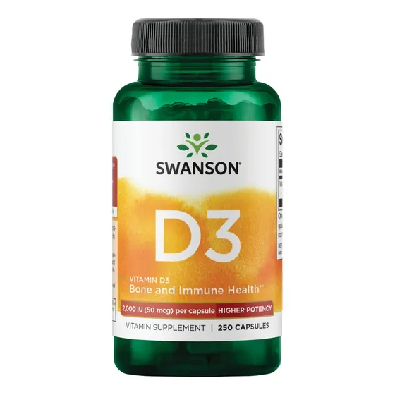 Suplemento Swanson De Vitamina D-3 De Alta Potencia 2000 Ui