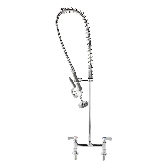 Llave De Prelavado A Cubierta 8 Industrial Bronce Cromado Acabado Cromo