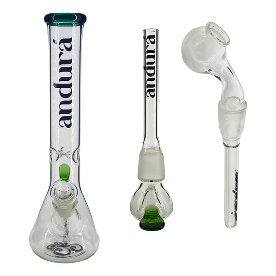Andurá - Ice Bong De Vidro 28cm + Nail - Dupla Função