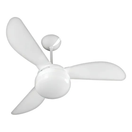 Ventilador De Teto Ventisol Fênix E-27 Branco 130w Com 3 Pás De Plástico, 960 mm De Diâmetro