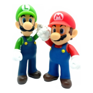 Figura De Mario Y Luigi Articulada 12 Cms Calidad Figura De Mario Y Luigi Articulada 12 Cms Calidad