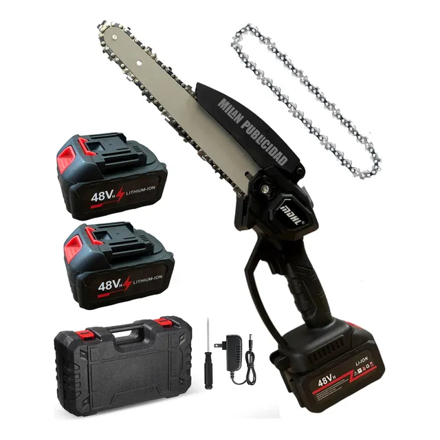 Mini Motosierra Electrica Mano Portatil Recargable 8pulgadas