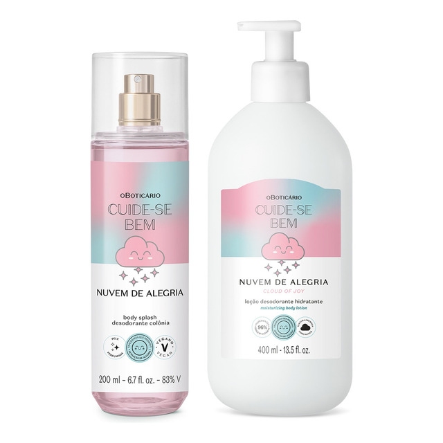 Cuide-se Bem Nuvem De Alegria: Body Splash 200ml + Loção Cuide-se Bem Nuvem De Alegria: Body Splash 200ml + Loção
