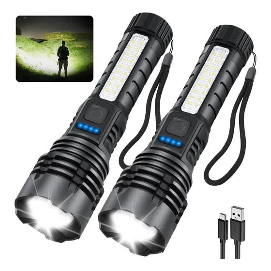 Pack De Linterna Sknsl 990000lumens Recargable Con Asesoríos