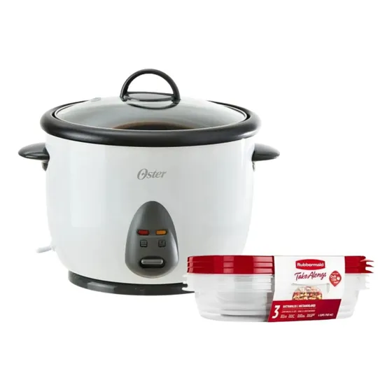 Combo Oster Olla Arrocera Ckstrc1700w+ Rubbermaid Take Along