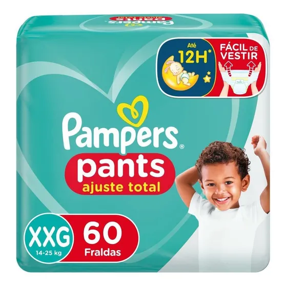 Fraldas Descartáveis Infantil Pants Tamanho Xxg Pacote Com 60 Unidades De 14 A 23kg Pampers