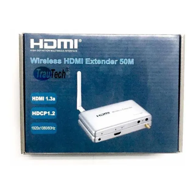 Kit Extender Hdmi Wireless Inalambrico De 50 Metros Trautech