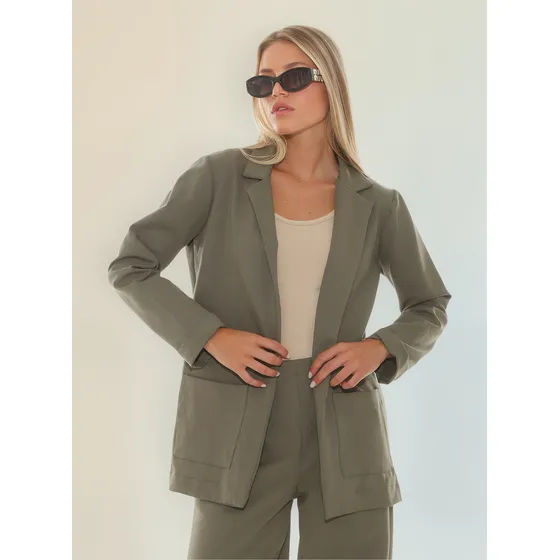 Blazer Saco Mujer Octane Jeans Bolsillos Suelto