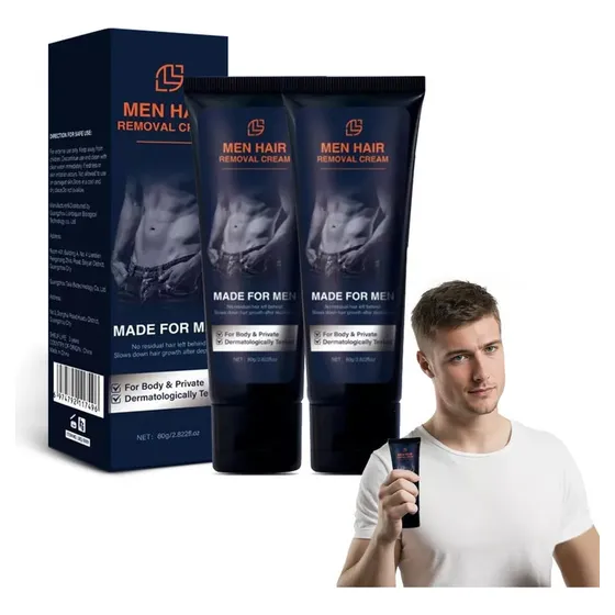 Crema Depilatoria Corporal Para Genitales 80g (2pcs)
