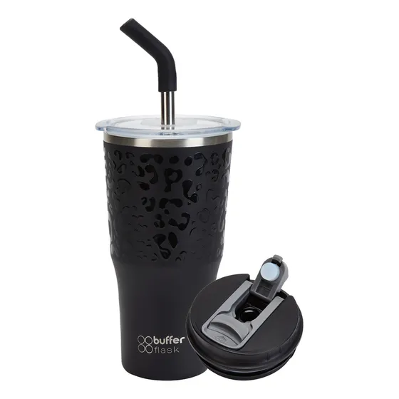 Buffer Roques 420 vaso termo 570ml acero inox color black leopard