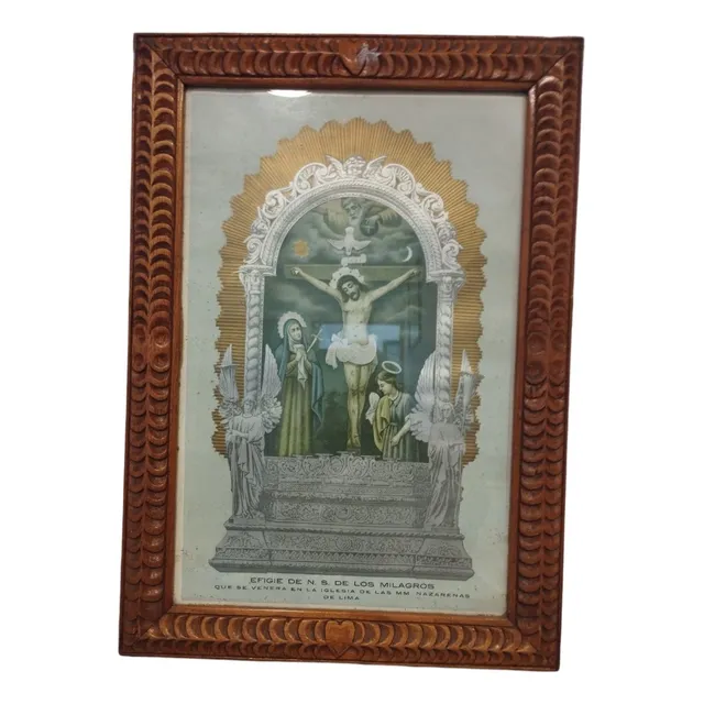Antiguo Cuadro Del Señor De Los Milagros