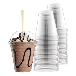 Vasos Pet 14 Oz Para Frappe Con Tapa Domo C/ 100pz Vasos Pet 14 Oz Para Frappe Con Tapa Domo C/ 100pz